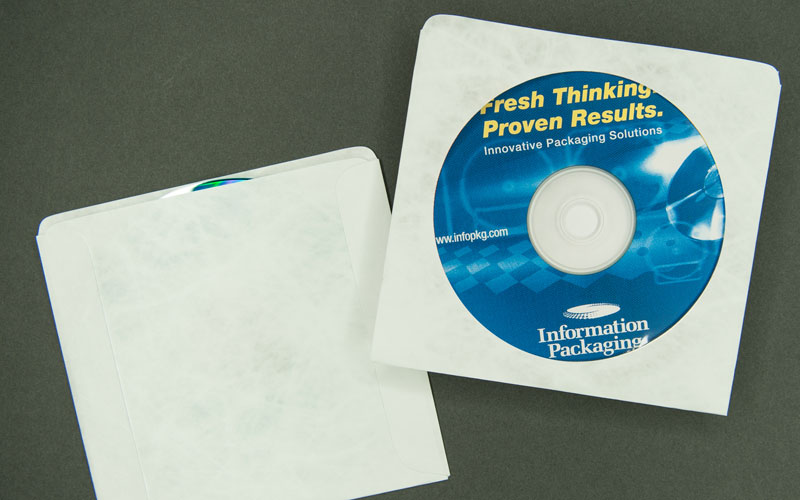 CD/DVD Sleeve Plain White with Window Tyvek® Bank Cards, DVDs