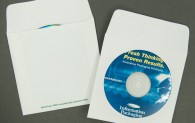CD/DVD Envelope - Plain White with Window and 1 1/2" Flap - "Green" Recycled Paper