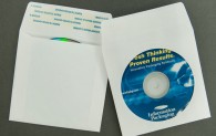 CD/DVD Envelope - Plain White with Window and 1 1/2" Flap with Strip and Seal - Paper