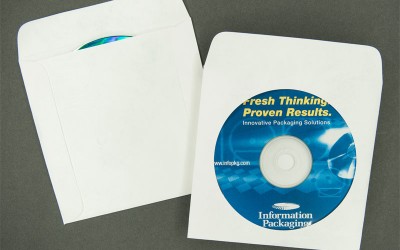 CD/DVD Envelope - Plain White with Window and 1" Flap - Tyvek®