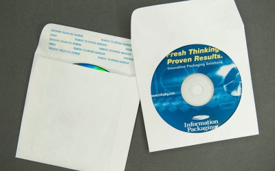 CD/DVD Envelope - Plain White with Window and Strip and Seal on 1 1/2" Flap - Tyvek®