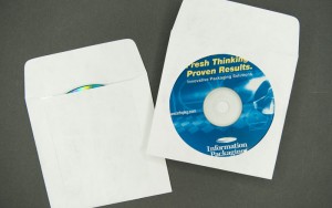 CD/DVD Envelope - Plain White with Window and 1 1/2" Flap - Tyvek<span class=