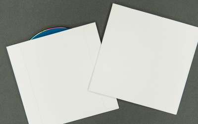 CD/DVD Sleeve - Plain White - No Window - No Flap - 12pt Paperboard with Tyvek® Liner