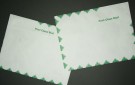 Large Tyvek® Mailing Envelope - First Class Green Diamond Border - Open Side - 9" x 12"