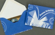 Gift Card Envelope - Happy Birthday - Blue