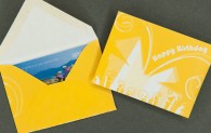 Gift Card Envelope - Happy Birthday - Yellow