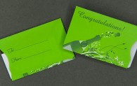 Gift Card Sleeve - Congratulations - Green