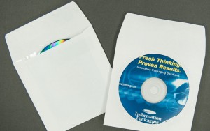 CD/DVD Envelope - Plain White with Window and Latex Seal on 1 1/2" Flap - Tyvek<span class=