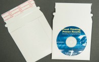 CD/DVD Mailer - Paperboard - White with Window - 5 1/4" x 5 1/4"