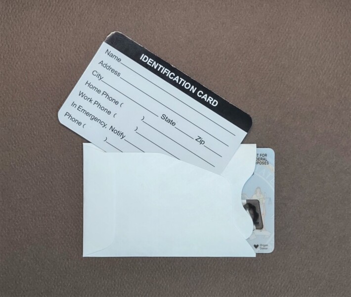 Plain White Dual Card Sleeve Tyvek Archives Bank Cards DVDs RFID 