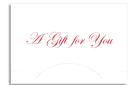 Gift Card Holder - Red Gift for You 10 pt. Gloss Stock
