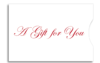 Gift Card Sleeve - Red Gift for You 10 pt. Gloss Stock