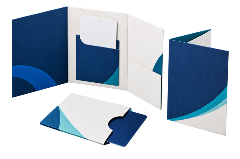 Custom gift card sleeves, envelopes, and presentation folders