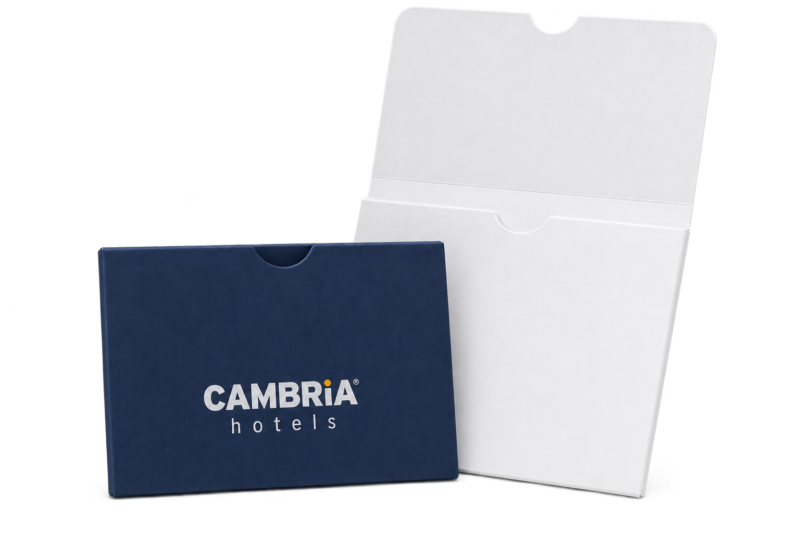 Custom hotel keycard sleeves and folders