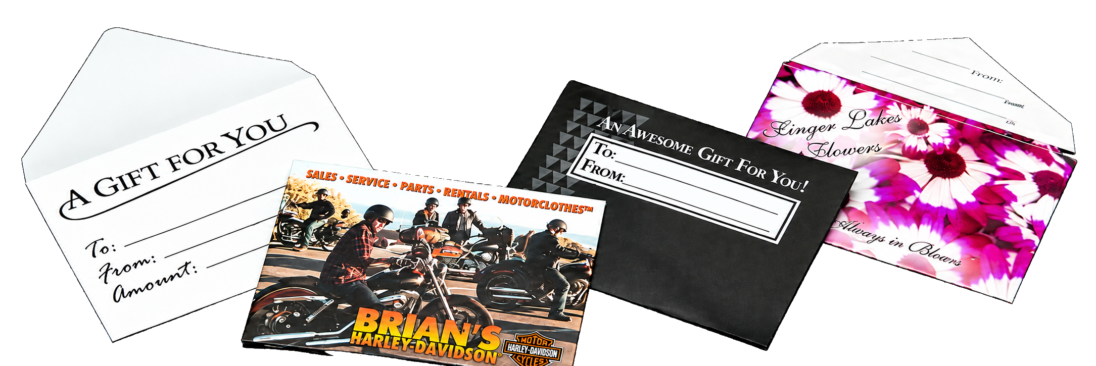 Custom gift card sleeves and envelopes manufactured by IPC